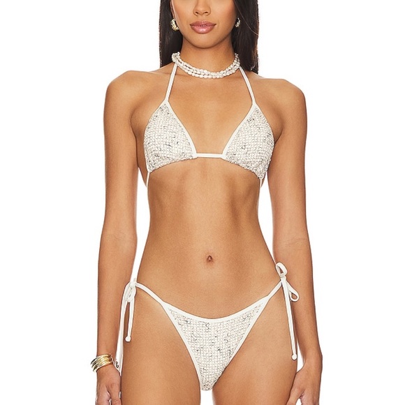 L*SPACE x HANNAH MONTAZAMI LEVY CROCHET BIKINI BOTTOMS NWT SIZE LARGE - Picture 10 of 11